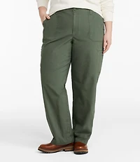 Women's 207 Vintage Cotton Canvas Pants, Mid-Rise Straight-Leg Cargo