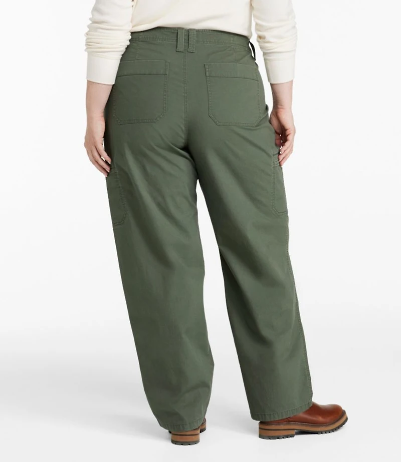 Women's 207 Vintage Cotton Canvas Pants, Mid-Rise Straight-Leg Cargo