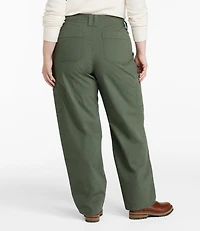 Women's 207 Vintage Cotton Canvas Pants, Mid-Rise Straight-Leg Cargo