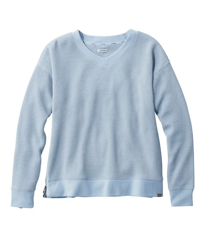 Women's Birchwood Brushed Waffle Top, V-Neck