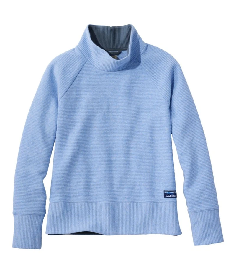 Women's Lakewashed Double-Knit Funnelneck