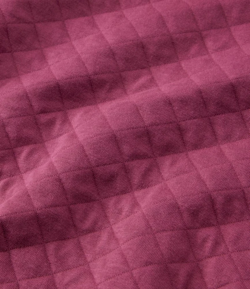 Women's Quilted Sweatshirt, Snapneck Pullover