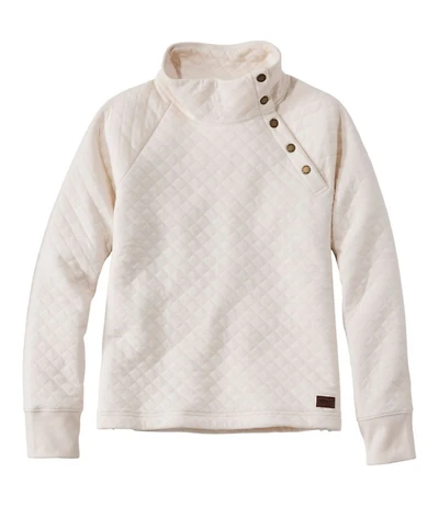 Women's Quilted Sweatshirt, Snapneck Pullover