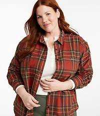 Women's Scotch Plaid Flannel Shirt, Boyfriend