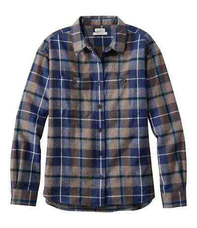 Women's Scotch Plaid Flannel Shirt, Boyfriend