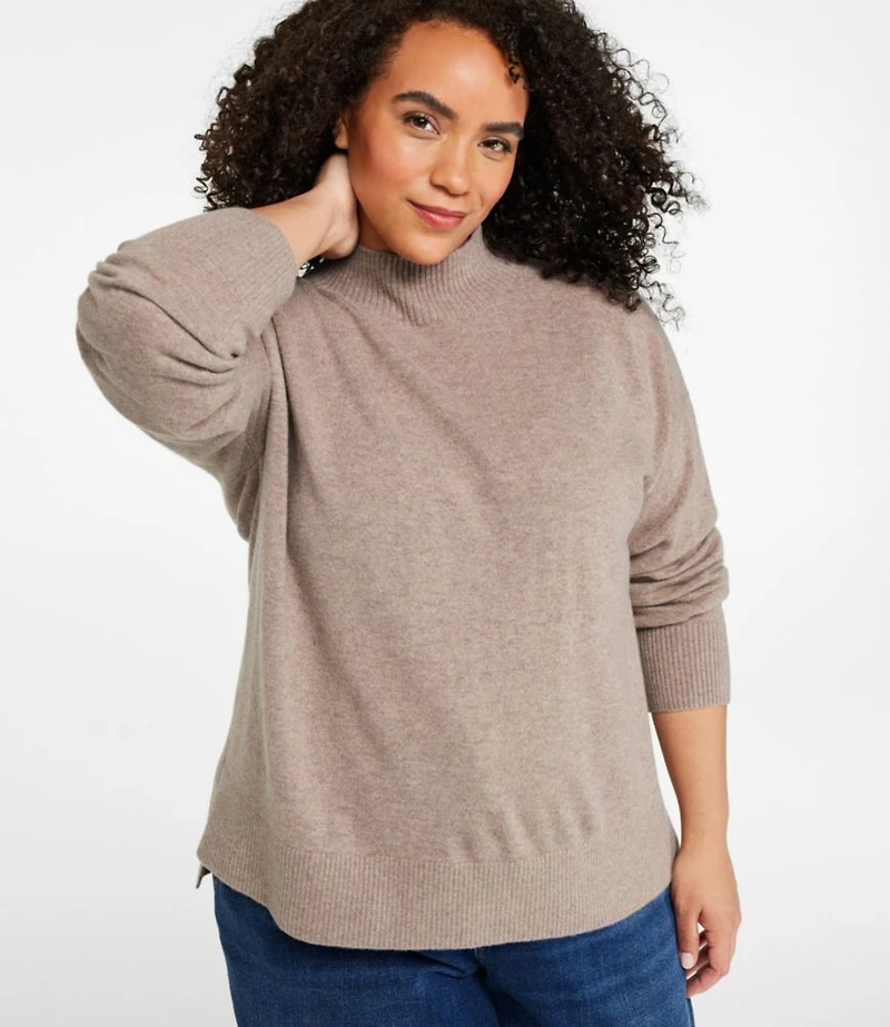 Women's Classic Cashmere Sweater, Relaxed Mockneck