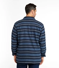 Men's Fleece-Lined Flannel Shirt, Traditional Fit, Stripe