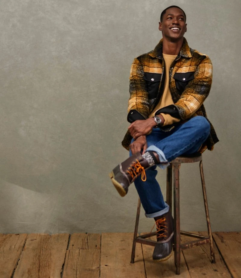 Men's Signature Mixed Media Fleece Shirt Jacket, Plaid