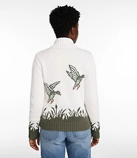 Women's Signature Original Cotton Sweater, Shawl Cardigan Novelty