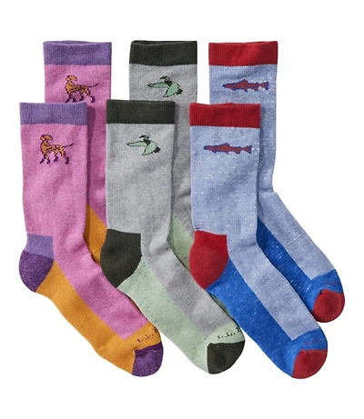 Adults' Wicked Soft Cotton Sock Animal Gift Set, Three Pack