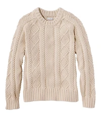 Women's Signature Cotton Fisherman Sweater, Crewneck