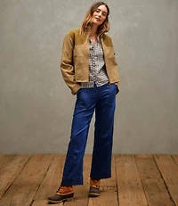 Women's Signature Utility Jeans, Mid-Rise Wide-Leg Ankle