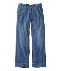 Women's Signature Utility Jeans, Mid-Rise Wide-Leg Ankle