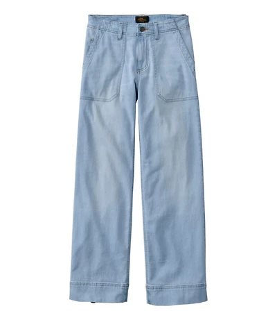 Women's Signature Utility Jeans, Mid-Rise Wide-Leg Ankle