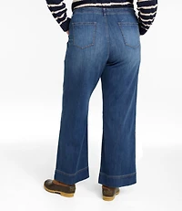 Women's Signature Utility Jeans, Mid-Rise Wide-Leg Ankle