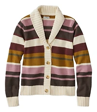 Women's Signature Original Cotton Sweater, Shawl Cardigan Stripe
