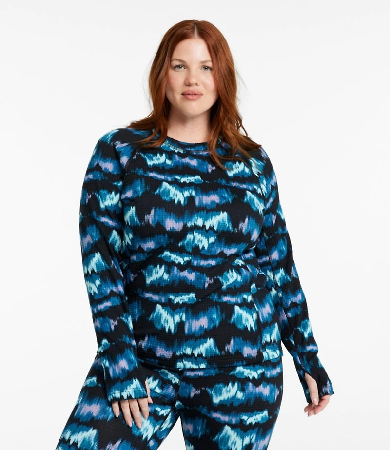 Women's L.L.Bean Heavyweight Base Layer Crew Top, Print