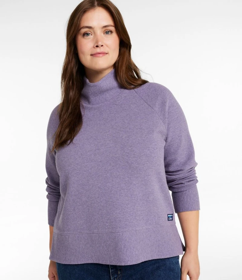 Women's Lakewashed Double-Knit Funnelneck