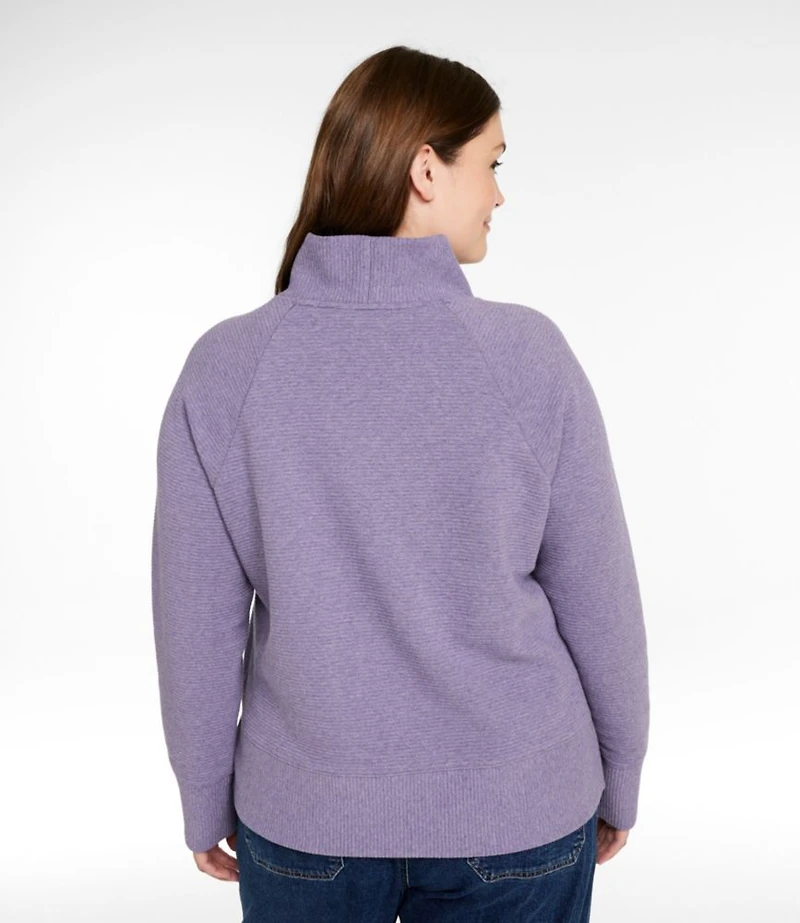 Women's Lakewashed Double-Knit Funnelneck