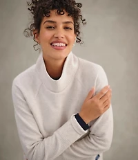 Women's Lakewashed Double-Knit Funnelneck
