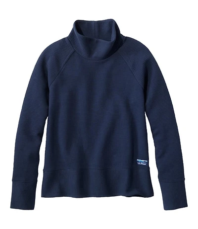 Women's Lakewashed Double-Knit Funnelneck