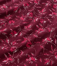 Women's Pima Cotton Tee, Shawl Long-Sleeve Print