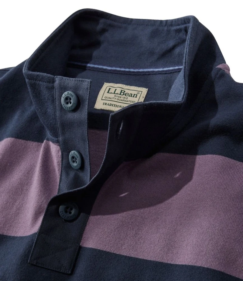 Men's Bean's Vintage Soft Rugby, Mockneck, Stripe