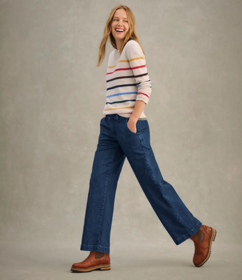 Women's True Shape Jeans, High-Rise Wide-Leg Trouser