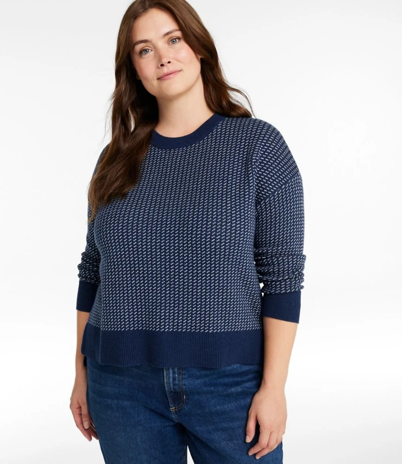 Women's Wicked Soft Cotton/Cashmere Crewneck Sweater, Pattern