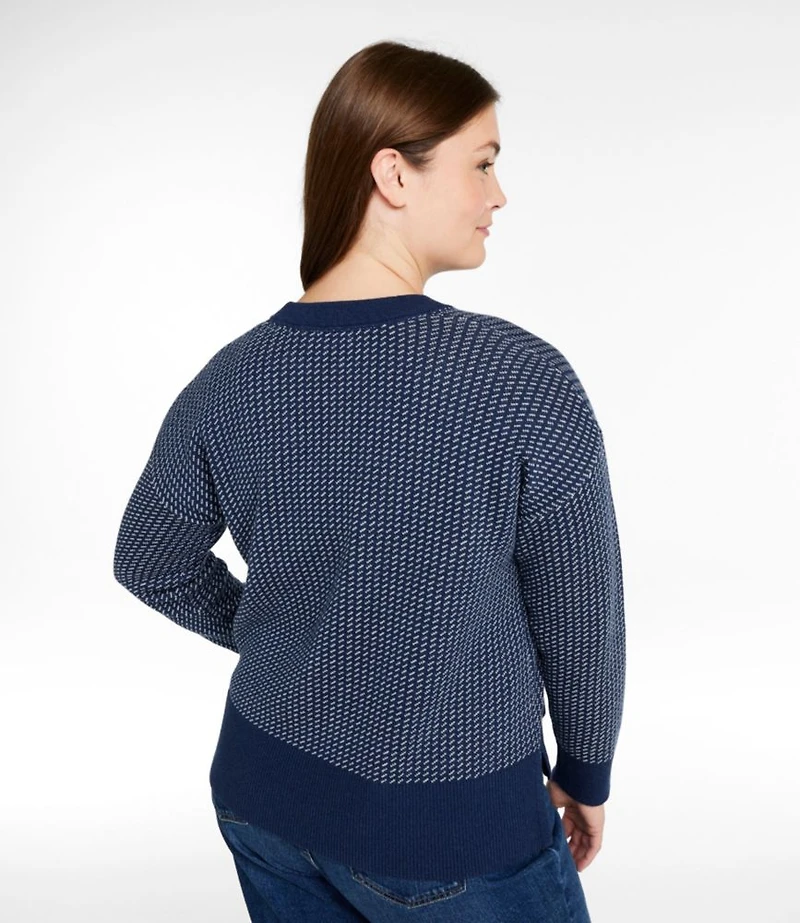 Women's Wicked Soft Cotton/Cashmere Crewneck Sweater, Pattern