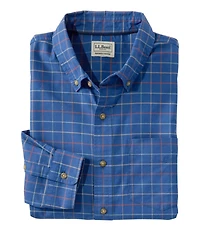 Men's Sunwashed Oxford Shirt, Slightly Fitted Untucked Fit, Plaid