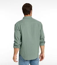 Men's Cloud Gauze Shirt, Long-Sleeve, Slightly Fitted Untucked Fit