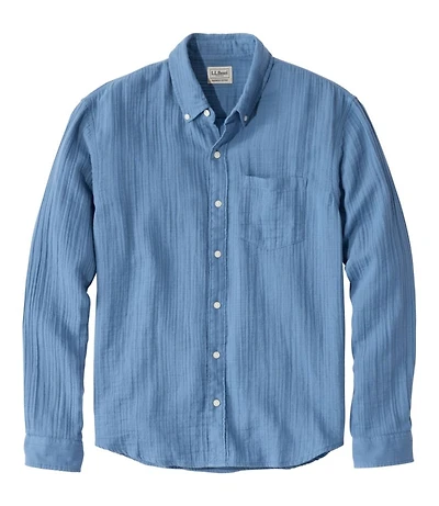 Men's Cloud Gauze Shirt, Long-Sleeve, Slightly Fitted Untucked Fit