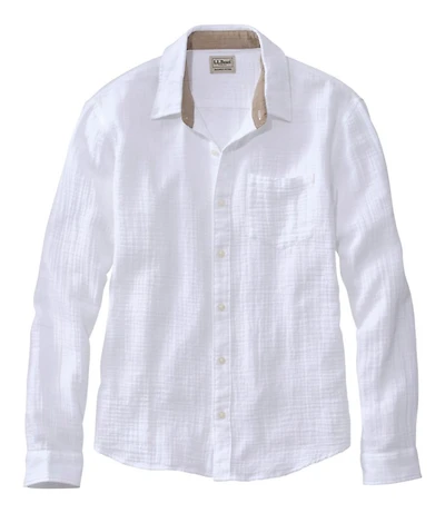 Men's Cloud Gauze Shirt, Long-Sleeve, Slightly Fitted Untucked Fit