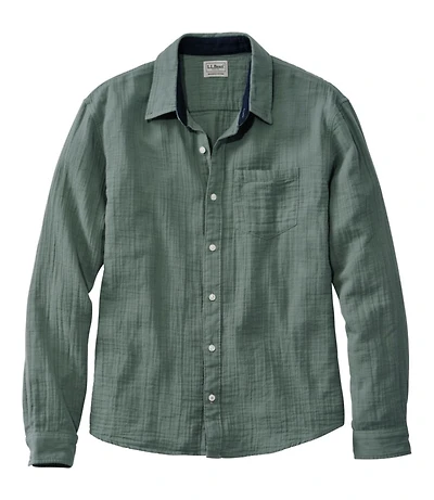 Men's Cloud Gauze Shirt, Long-Sleeve, Slightly Fitted Untucked Fit