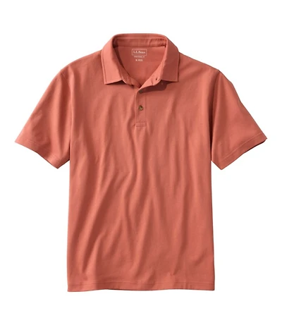 Men's Carefree Unshrinkable Polo, Short-Sleeve, Without Pocket