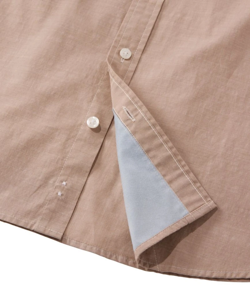 Men's Comfort Stretch Performance® Chambray Shirt, Short-Sleeve, Slightly Fitted Untucked Fit