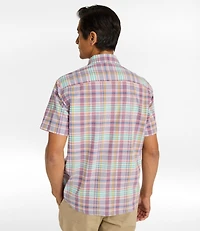 Men's Madras Shirt, Short-Sleeve, Slightly Fitted Untucked Fit
