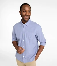 Men's Comfort Stretch Performance® Seersucker Shirt, Long-Sleeve, Slightly Fitted Untucked Fit, Plaid