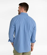 Men's Comfort Stretch Performance® Seersucker Shirt, Long-Sleeve, Slightly Fitted Untucked Fit, Plaid