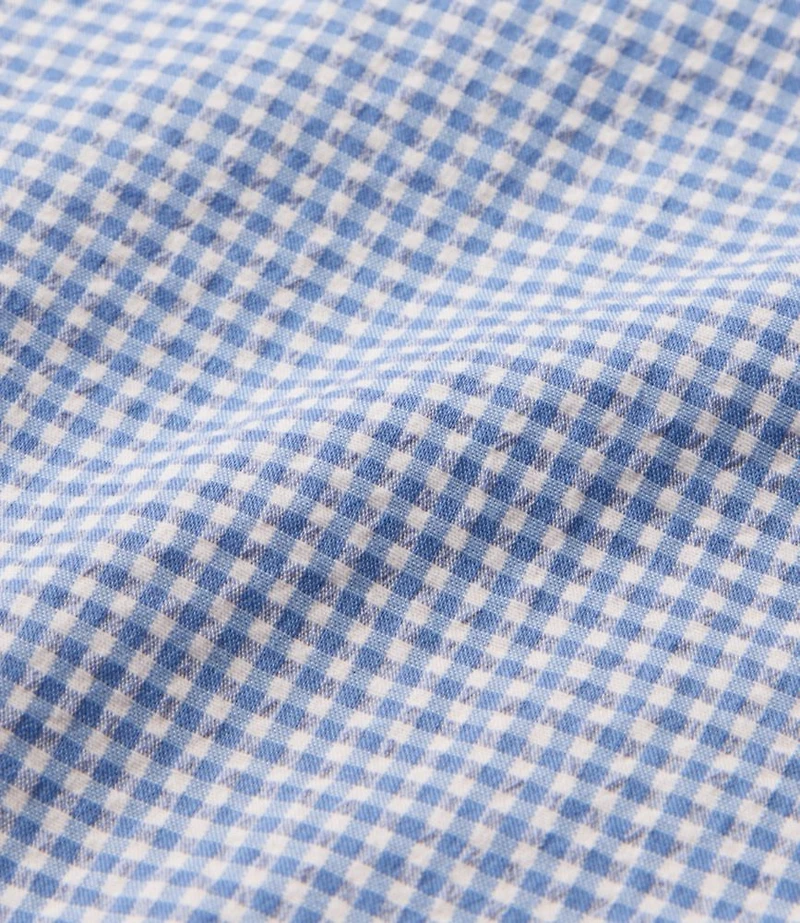 Men's Comfort Stretch Performance® Seersucker Shirt, Long-Sleeve, Slightly Fitted Untucked Fit, Plaid