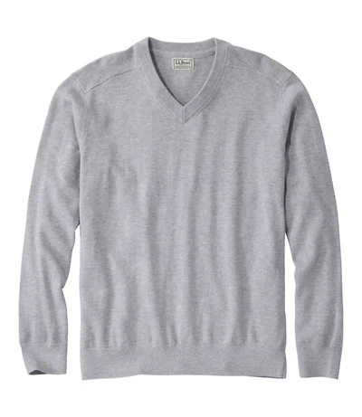 Men's All Seasons Cotton Blend Sweater, V-Neck