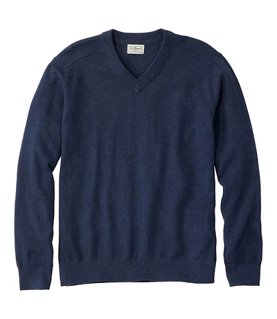 Men's All Seasons Cotton Blend Sweater, V-Neck