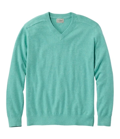 Men's All Seasons Cotton Blend Sweater, V-Neck