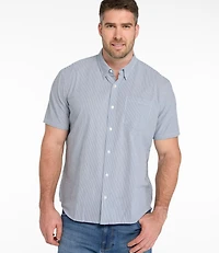 Men's Comfort Stretch Performance® Seersucker Shirt, Short-Sleeve, Slightly Fitted Untucked Fit