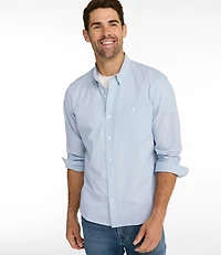 Men's Comfort Stretch Performance® Chambray Shirt, Long-Sleeve, Slightly Fitted Untucked Fit