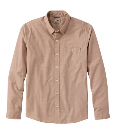 Men's Comfort Stretch Performance® Chambray Shirt, Long-Sleeve, Slightly Fitted Untucked Fit