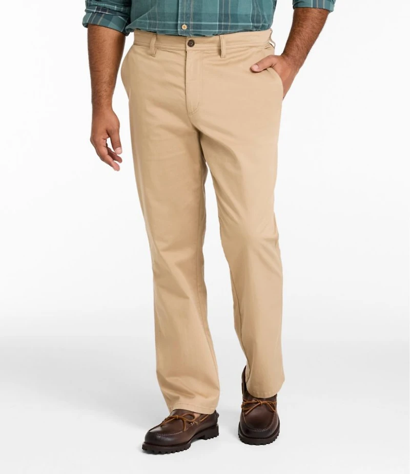 Men's Sunwashed Khaki Pants, Standard Fit, Straight Leg