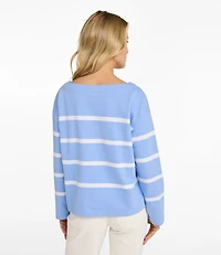 Women's Peaks Island Top, Relaxed Boatneck Long-Sleeve Stripe