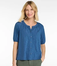 Women's Camden Hills Tee, Elbow-Sleeve Button-Front Shirt